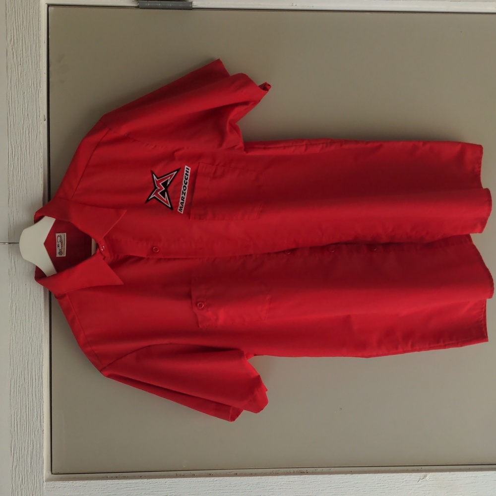 NOS Marzocchi Embroidered Work Mechanic Shirt XL Winning Team Bicycle